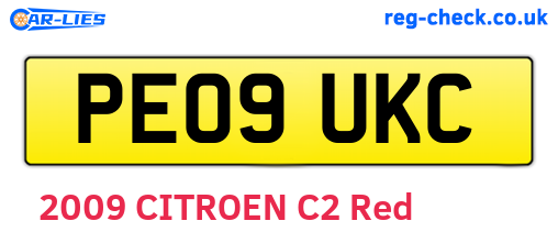 PE09UKC are the vehicle registration plates.