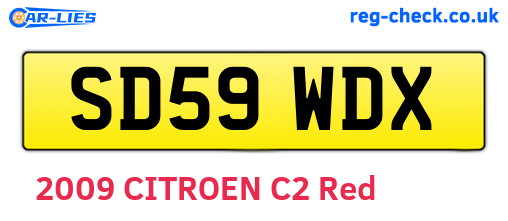 SD59WDX are the vehicle registration plates.