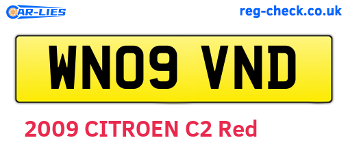 WN09VND are the vehicle registration plates.