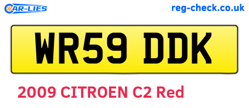 WR59DDK are the vehicle registration plates.