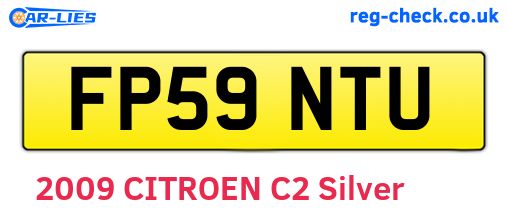 FP59NTU are the vehicle registration plates.