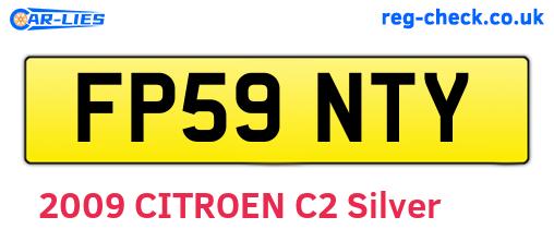 FP59NTY are the vehicle registration plates.