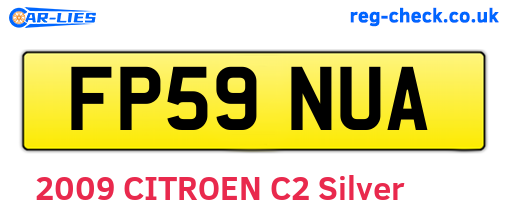 FP59NUA are the vehicle registration plates.