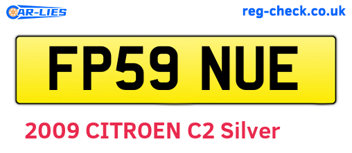 FP59NUE are the vehicle registration plates.