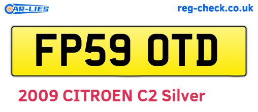 FP59OTD are the vehicle registration plates.