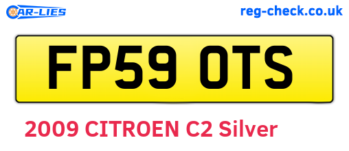 FP59OTS are the vehicle registration plates.