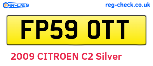 FP59OTT are the vehicle registration plates.