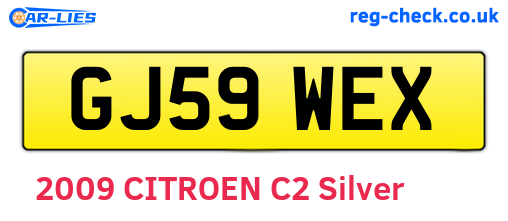 GJ59WEX are the vehicle registration plates.