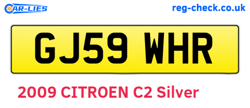 GJ59WHR are the vehicle registration plates.