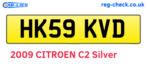 HK59KVD are the vehicle registration plates.