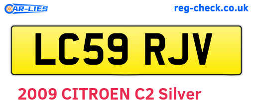LC59RJV are the vehicle registration plates.