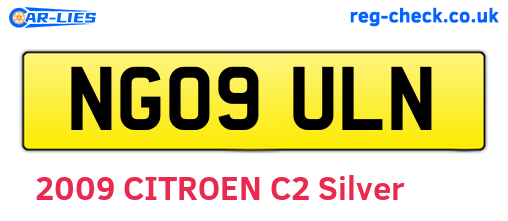 NG09ULN are the vehicle registration plates.
