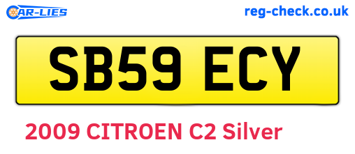 SB59ECY are the vehicle registration plates.
