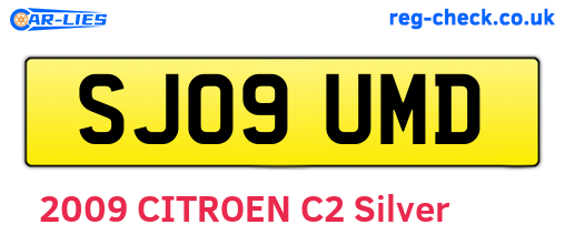 SJ09UMD are the vehicle registration plates.
