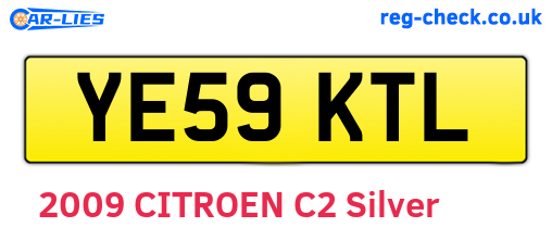 YE59KTL are the vehicle registration plates.
