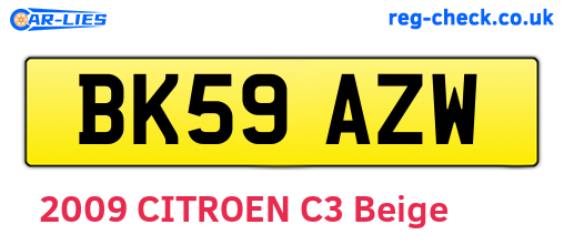 BK59AZW are the vehicle registration plates.