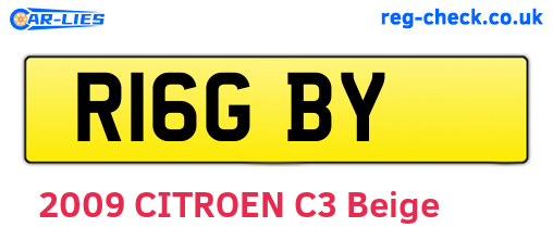 R16GBY are the vehicle registration plates.