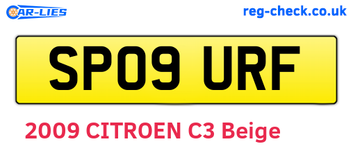 SP09URF are the vehicle registration plates.