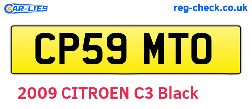 CP59MTO are the vehicle registration plates.
