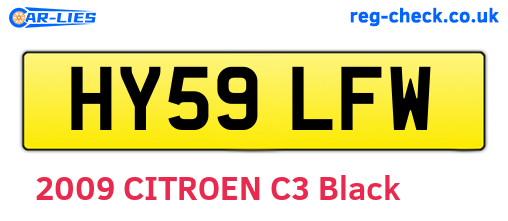 HY59LFW are the vehicle registration plates.