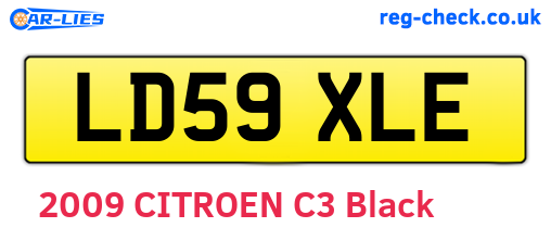 LD59XLE are the vehicle registration plates.