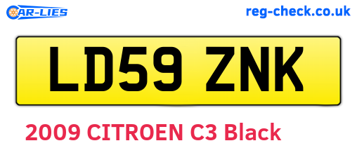 LD59ZNK are the vehicle registration plates.