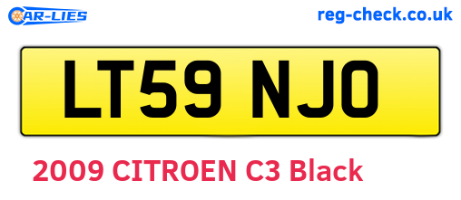 LT59NJO are the vehicle registration plates.