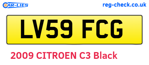 LV59FCG are the vehicle registration plates.