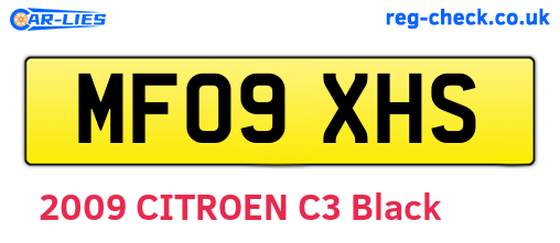 MF09XHS are the vehicle registration plates.