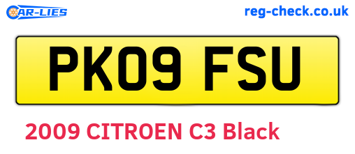 PK09FSU are the vehicle registration plates.