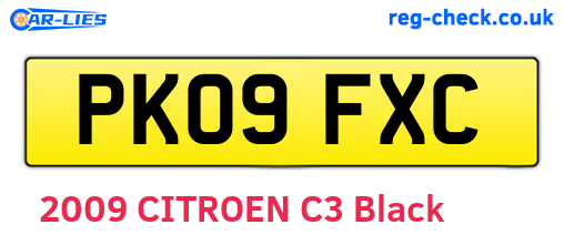 PK09FXC are the vehicle registration plates.
