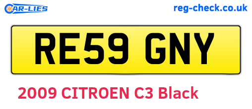 RE59GNY are the vehicle registration plates.