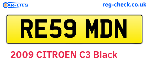 RE59MDN are the vehicle registration plates.