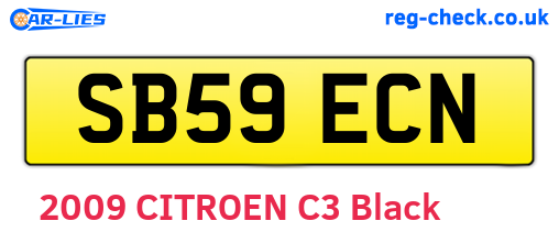 SB59ECN are the vehicle registration plates.
