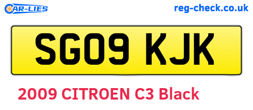 SG09KJK are the vehicle registration plates.