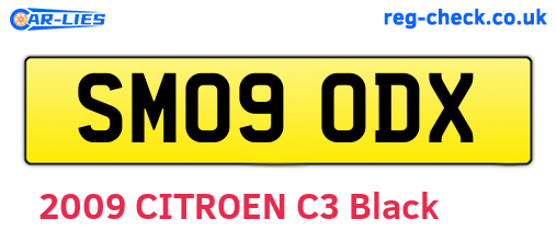 SM09ODX are the vehicle registration plates.