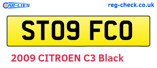 ST09FCO are the vehicle registration plates.