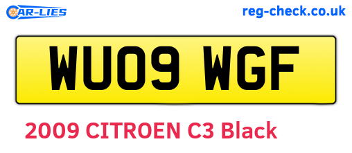 WU09WGF are the vehicle registration plates.