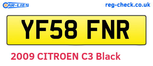 YF58FNR are the vehicle registration plates.