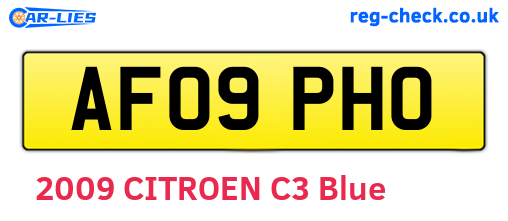 AF09PHO are the vehicle registration plates.