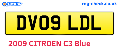 DV09LDL are the vehicle registration plates.