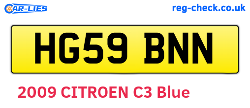 HG59BNN are the vehicle registration plates.