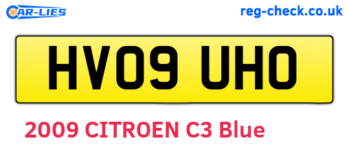 HV09UHO are the vehicle registration plates.