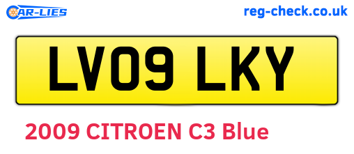 LV09LKY are the vehicle registration plates.
