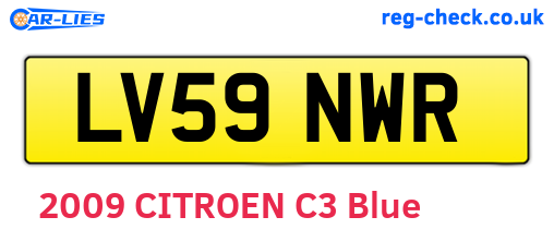 LV59NWR are the vehicle registration plates.