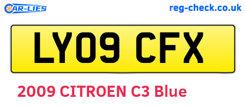 LY09CFX are the vehicle registration plates.