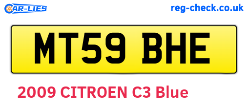 MT59BHE are the vehicle registration plates.