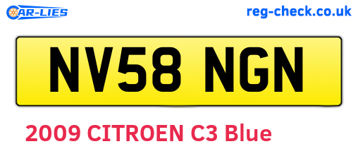 NV58NGN are the vehicle registration plates.