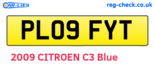 PL09FYT are the vehicle registration plates.
