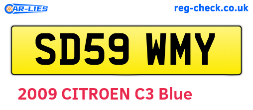 SD59WMY are the vehicle registration plates.